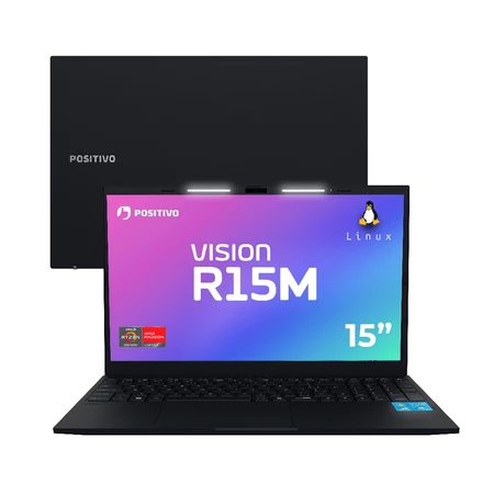 Notebook Positivo Vision R15M R516512BI-15 AMD Ryzen 5 5625U, 16GB, 512GB, 15.6″ FHD IPS - Linux