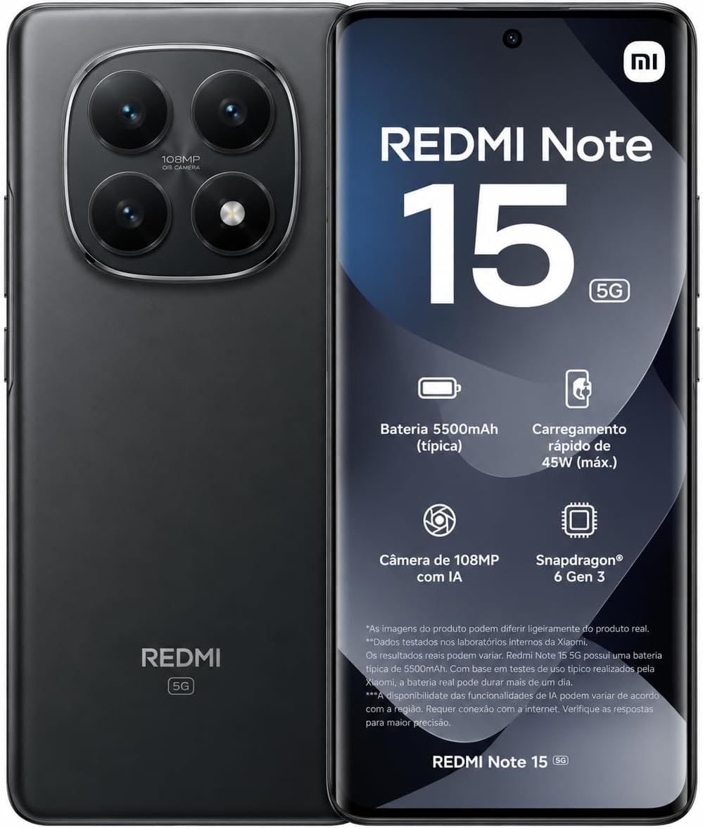 Celular Xiaomi Redmi Note 15 4G, 256GB, 8GB, 6.77"