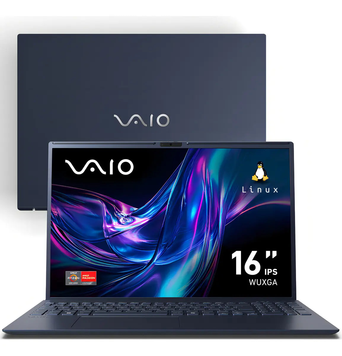 Notebook VAIO FE16 VJFE69f11X-B0411H AMD Ryzen 5-5625U, 8GB, 256GB SSD, Tela 16'' IPS WUXGA - LINUX