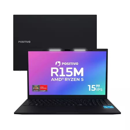 Notebook Positivo Vision R15M AMD Ryzen 5 5625U, 16GB, 256GB, 15.6″ FHD IPS – Linux